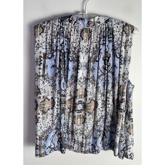 Free People Darcy Super V Print Tank Top Cami Shell Career Blouse Shirt Size XS - Picture 4 of 11